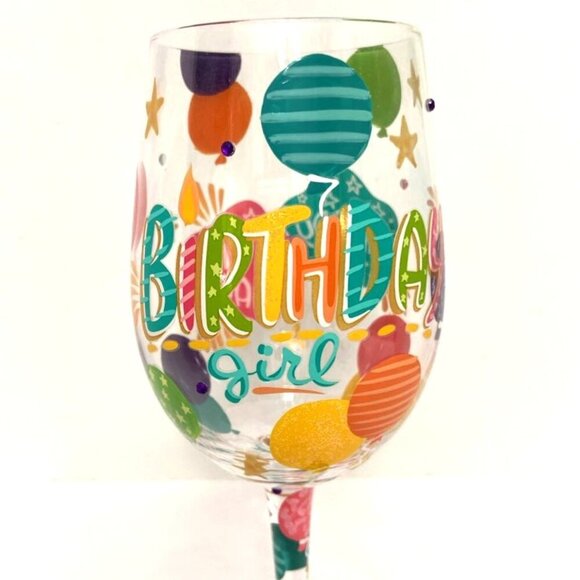 Lolita Wine Glass Birthday Girl Bonne Fete Ma Chere Goblet & Recipe 15 oz - Picture 6 of 7